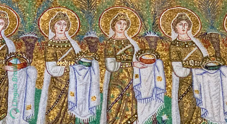 Na programação paralela do congresso de tradução BP19 em Bolonha: Visita aos mosaicos na Basílica de São Vital, em Ravenna