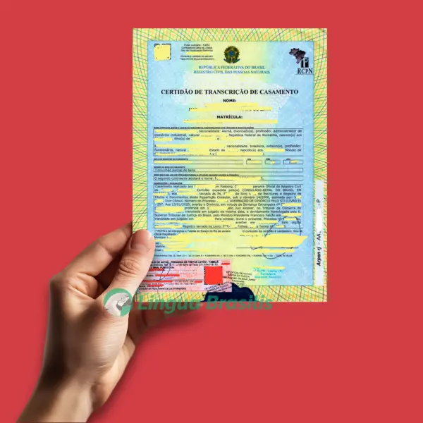 Certidão de Registro de Assento de Casamento
