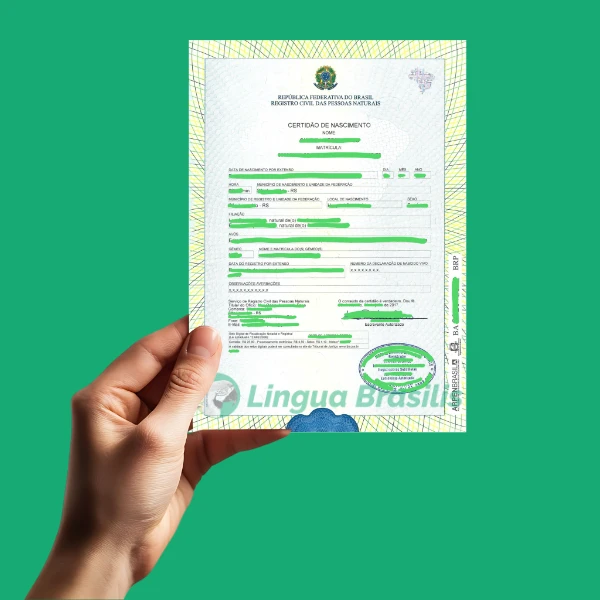Brasilianische Geburtsurkunde (Certidão de Nascimento)